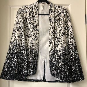 Mural Black White Cape Blazer Size XS Speckled Paint Splatter